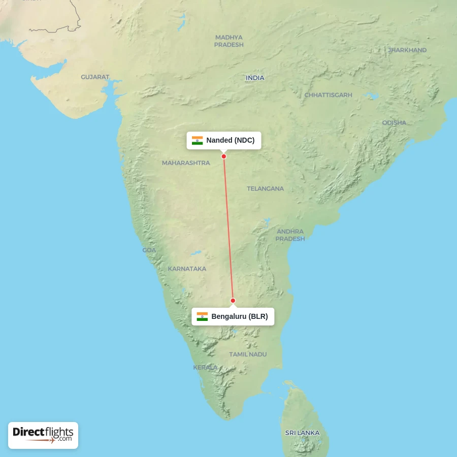 NDC - BLR route map