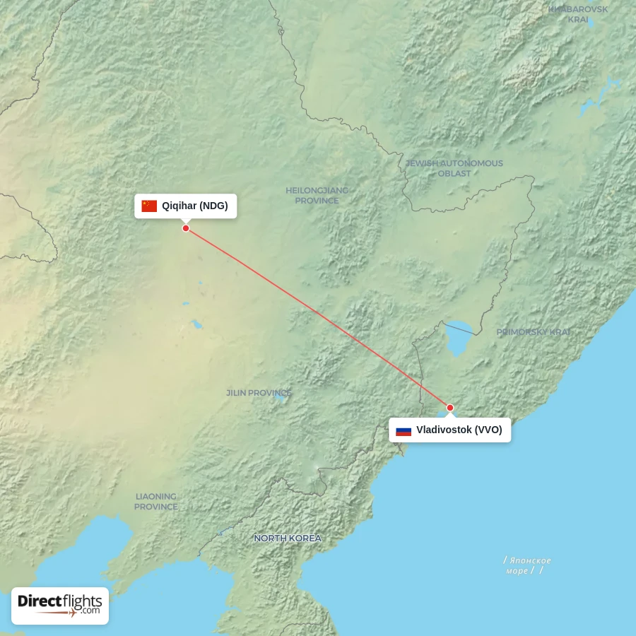 NDG - VVO route map