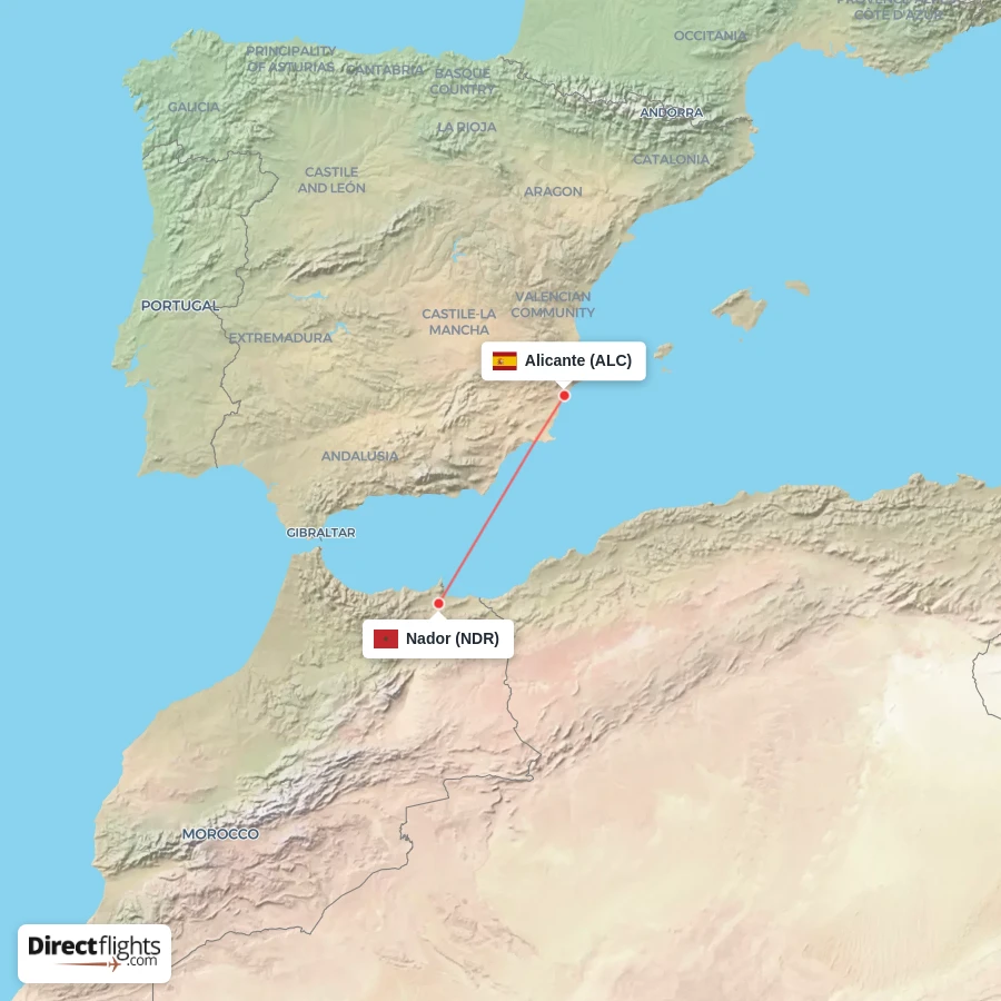 NDR - ALC route map
