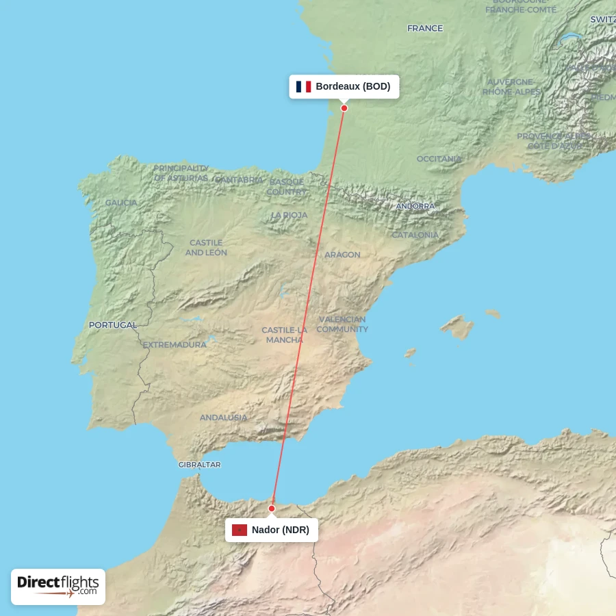 NDR - BOD route map