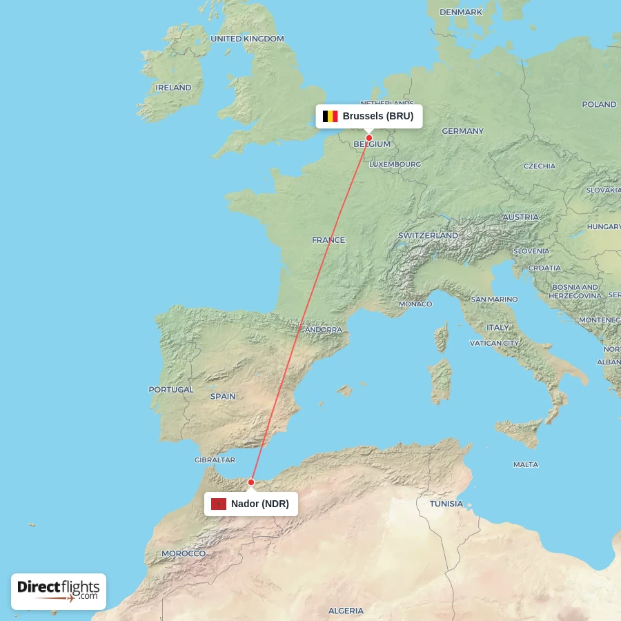 NDR - BRU route map