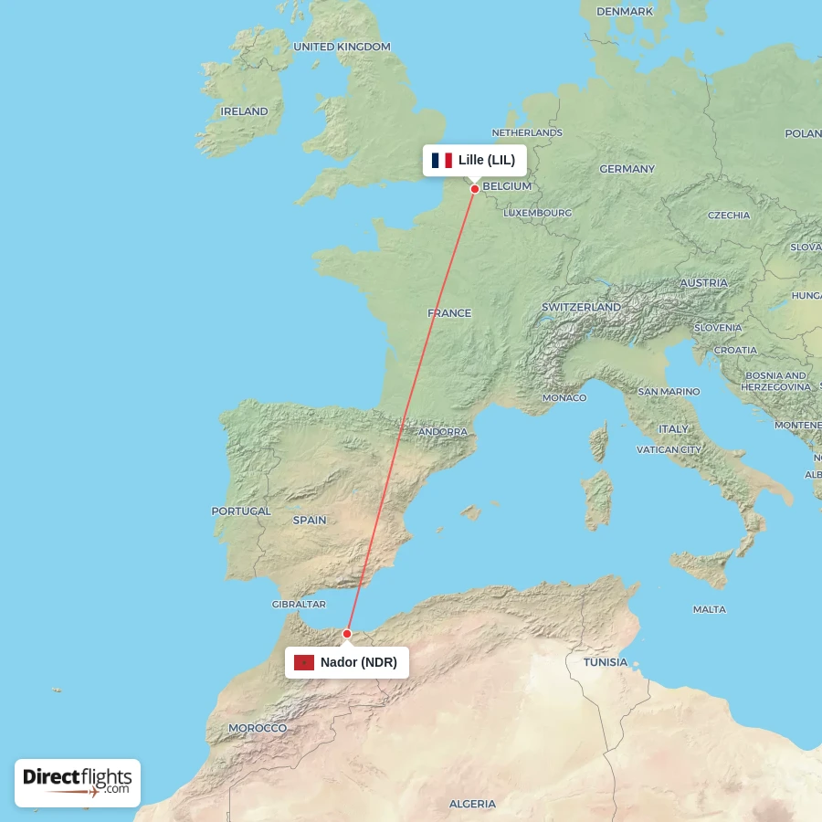NDR - LIL route map