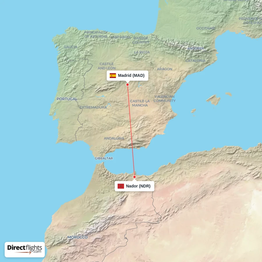 NDR - MAD route map
