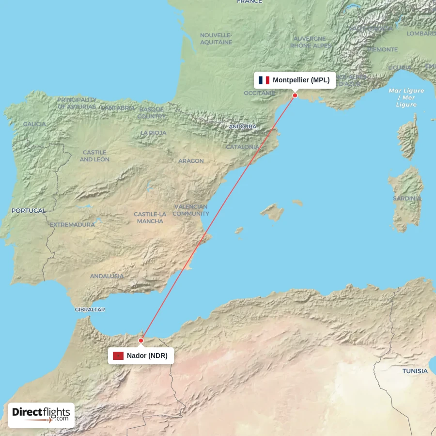 NDR - MPL route map