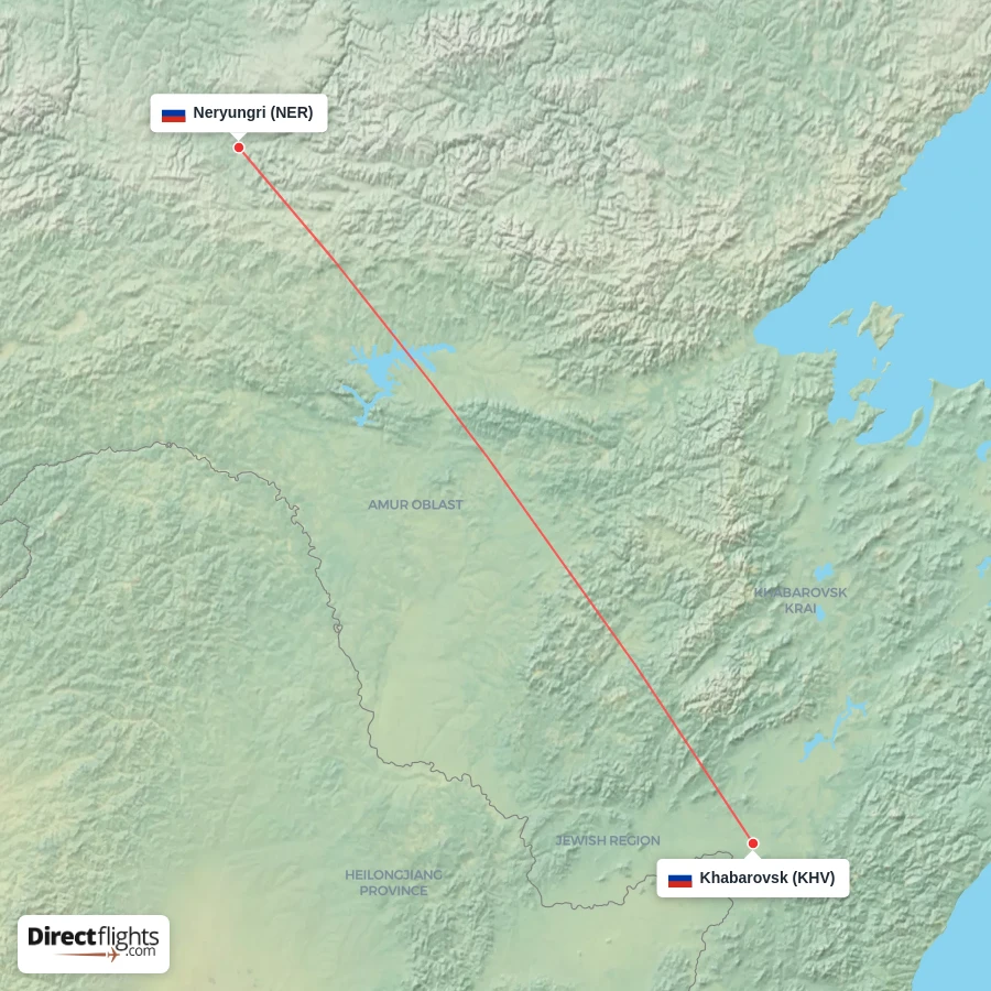 NER - KHV route map