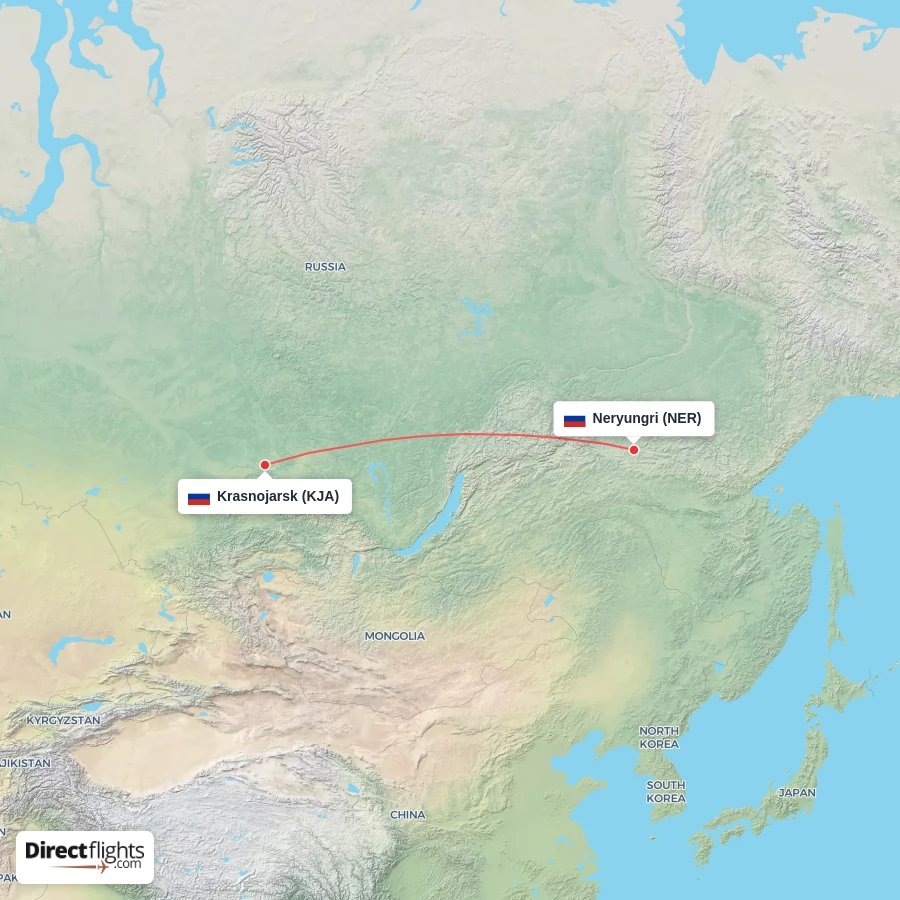 NER - KJA route map