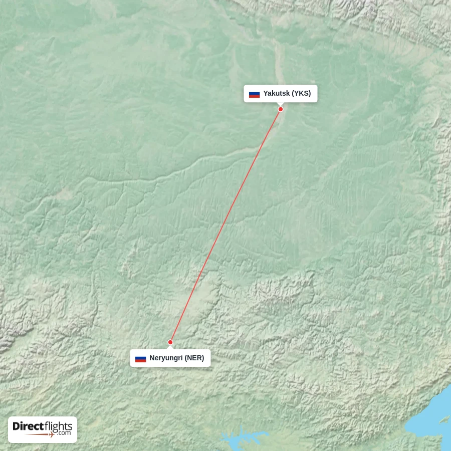 NER - YKS route map