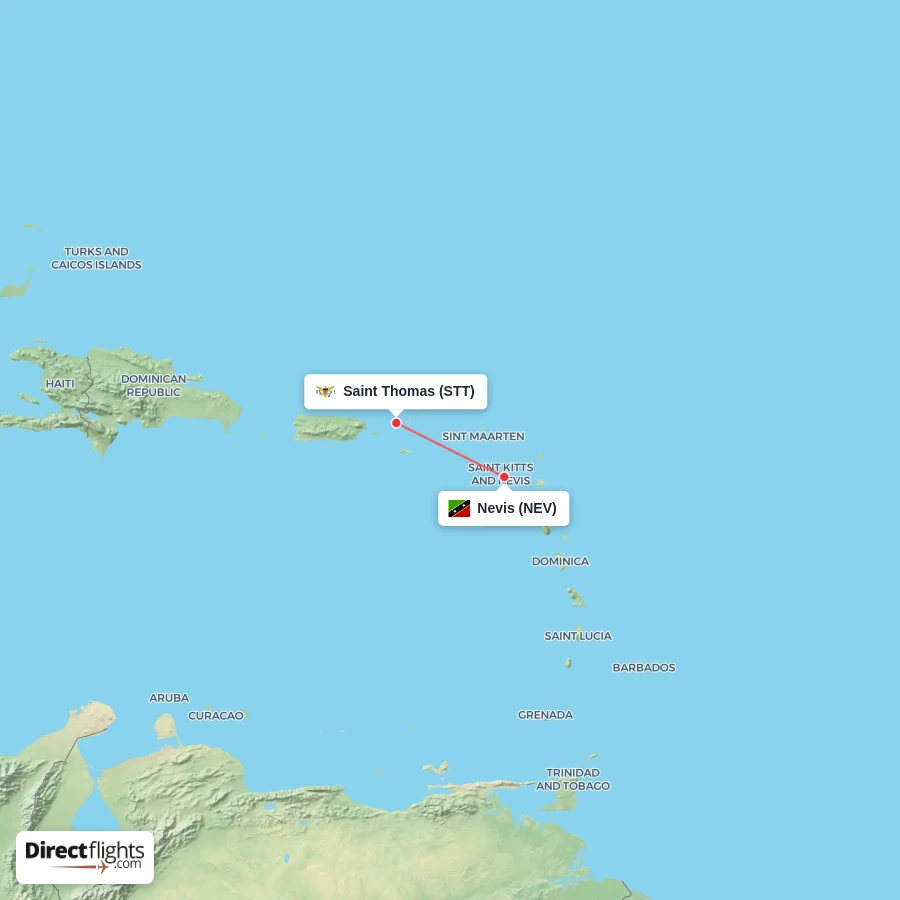 NEV - STT route map