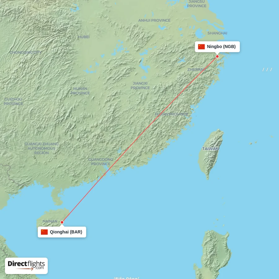 NGB - BAR route map