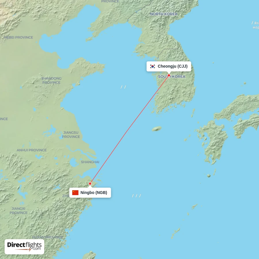 NGB - CJJ route map