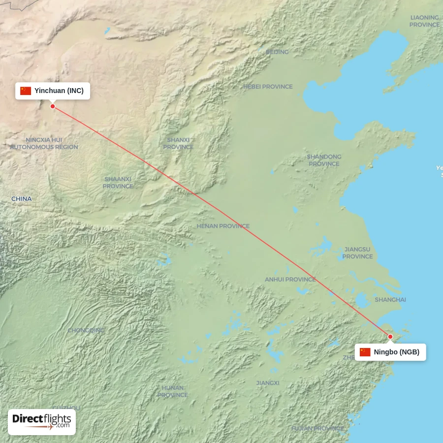 NGB - INC route map