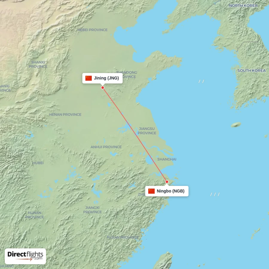 NGB - JNG route map