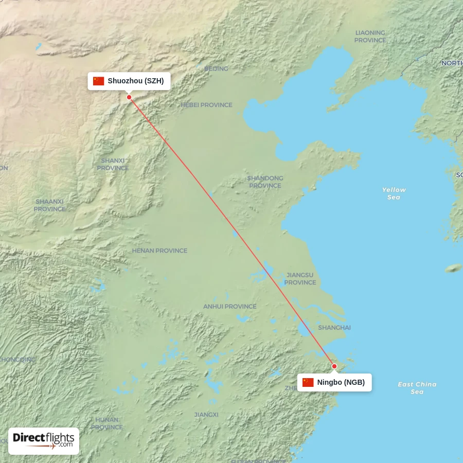 NGB - SZH route map