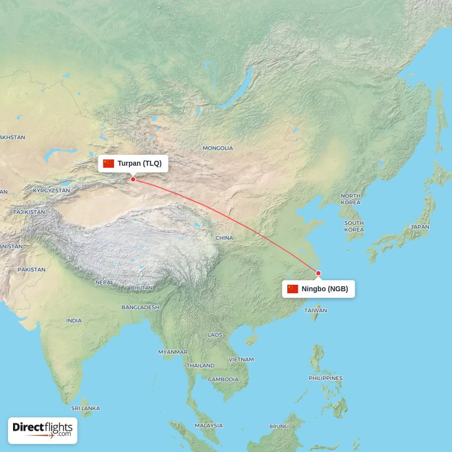 NGB - TLQ route map