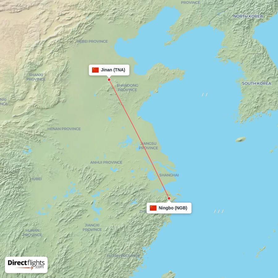 NGB - TNA route map