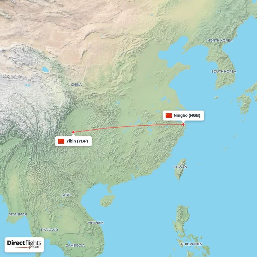NGB - YBP route map