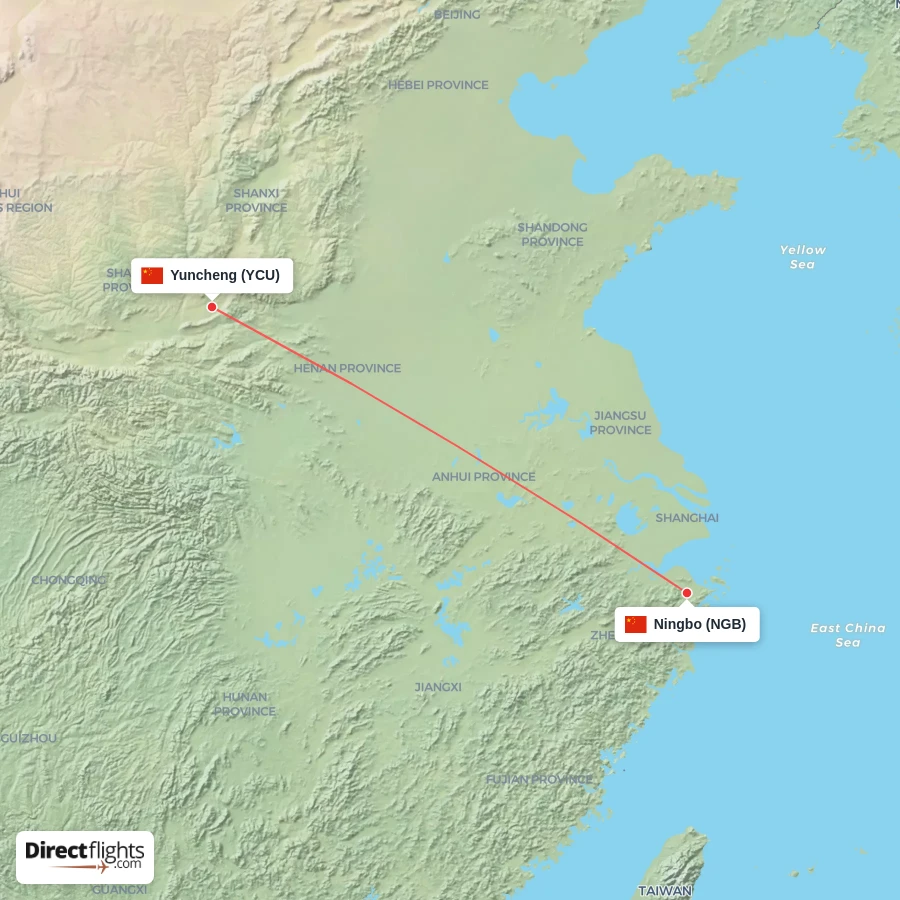 NGB - YCU route map