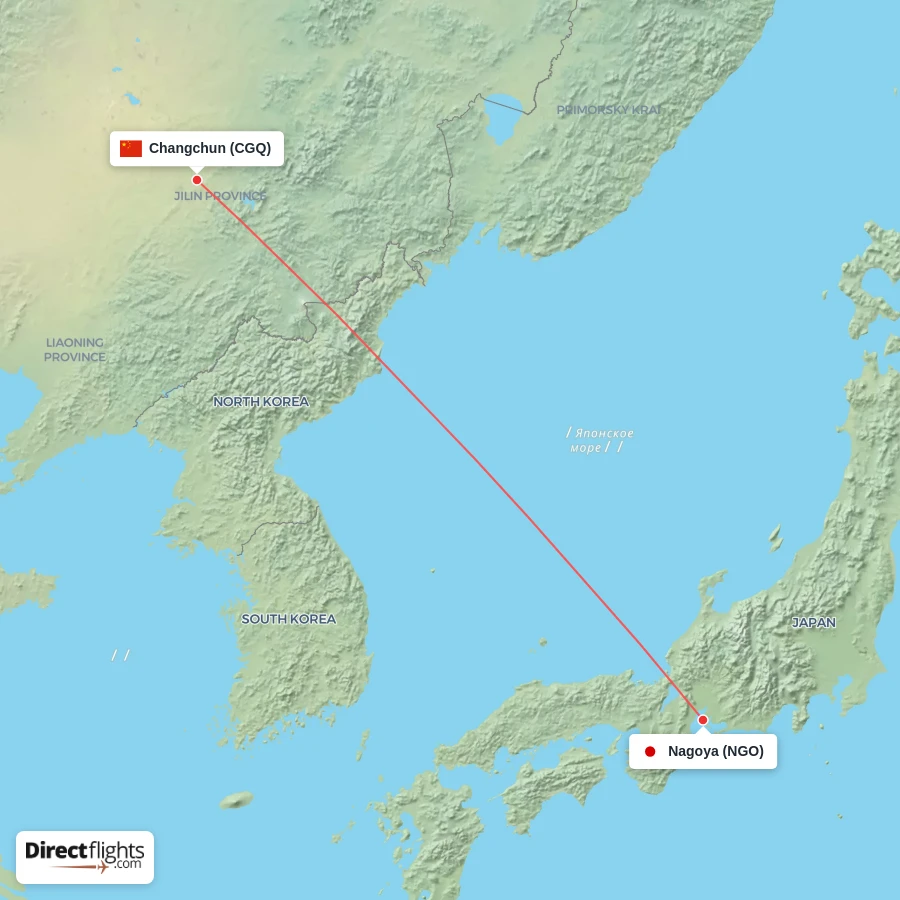NGO - CGQ route map