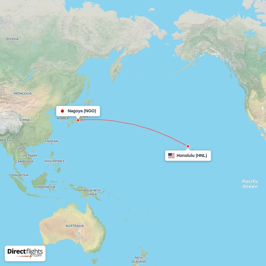 NGO - HNL route map