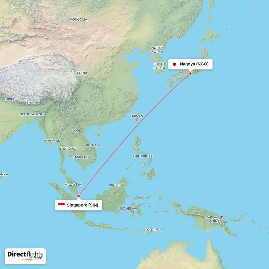 NGO - SIN route map