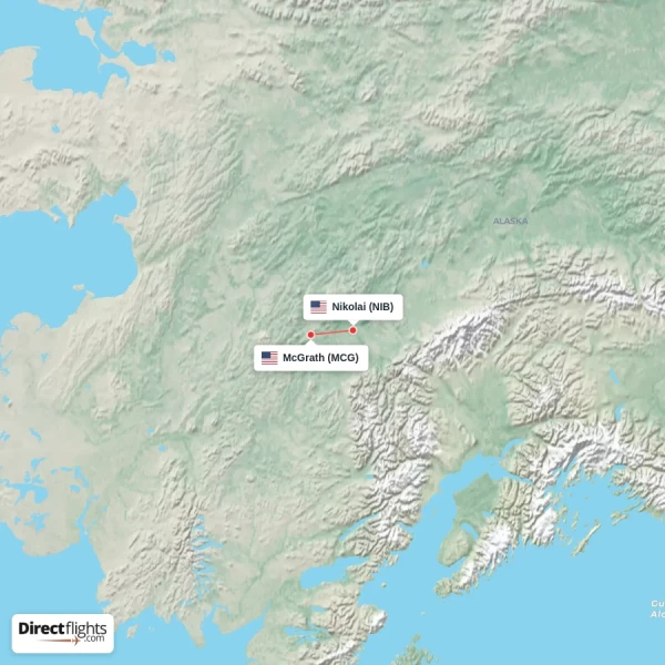 Nikolai - McGrath direct flight map