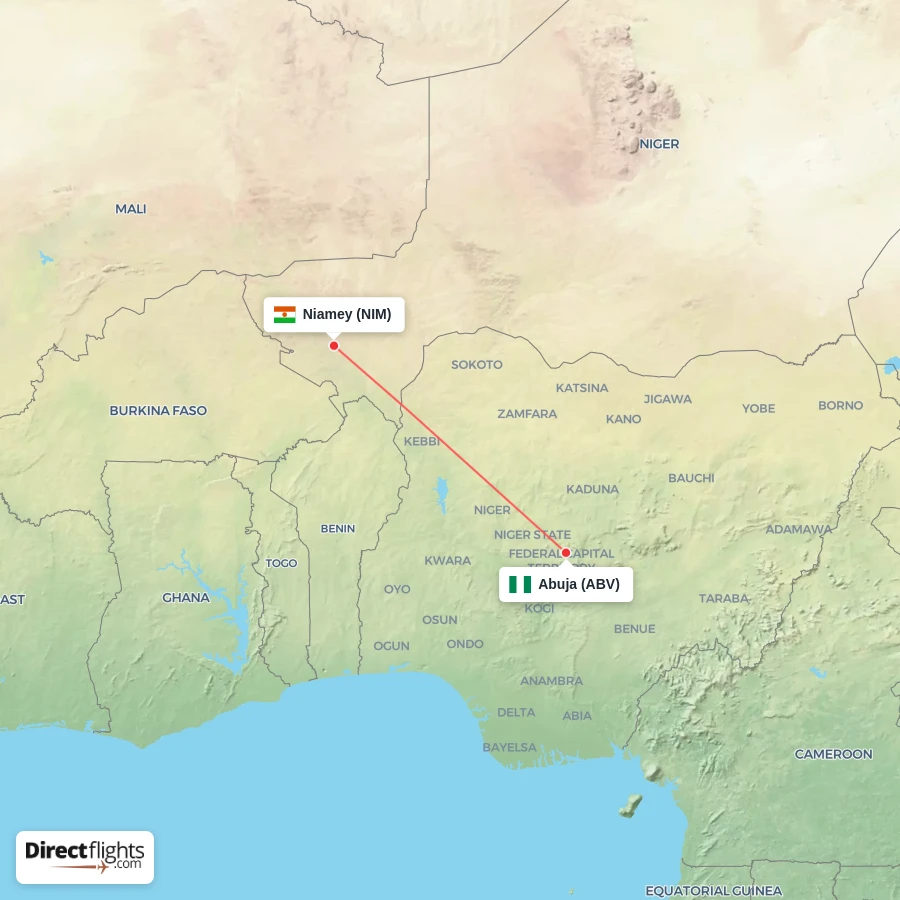 NIM - ABV route map