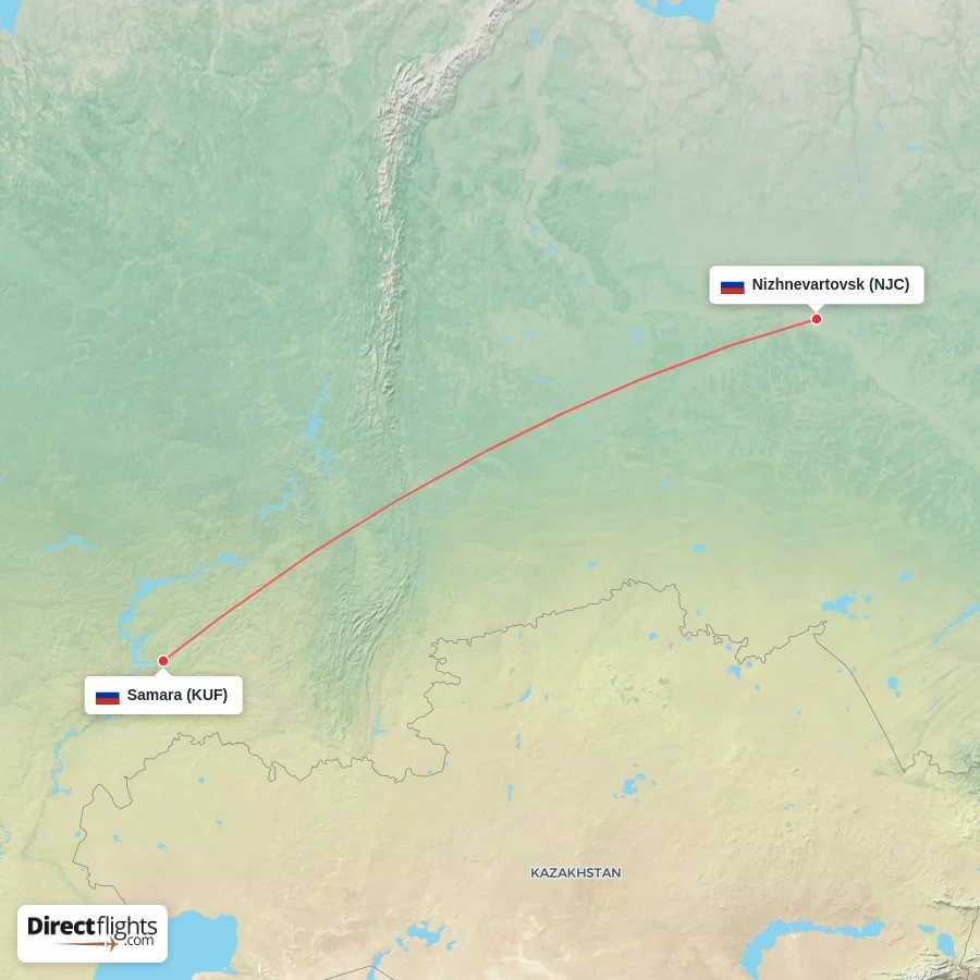 NJC - KUF route map