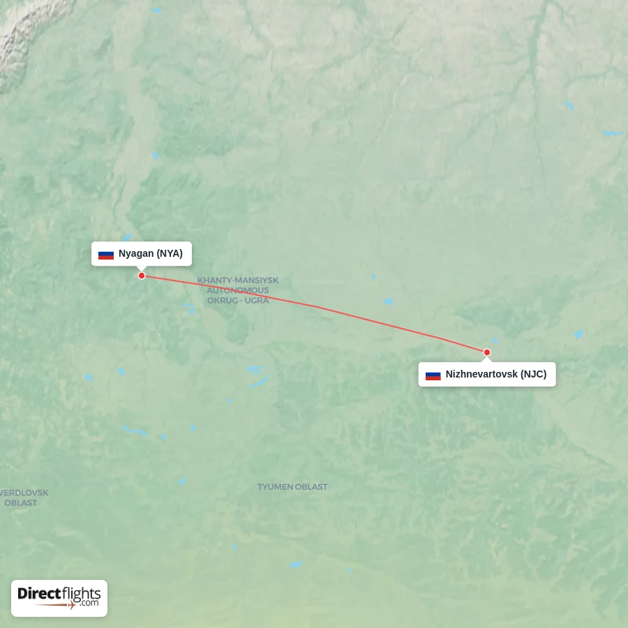 NJC - NYA route map