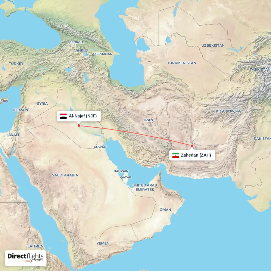 NJF - ZAH route map