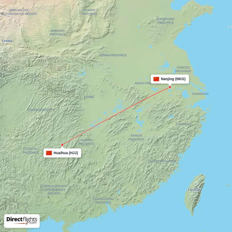 NKG - HJJ route map