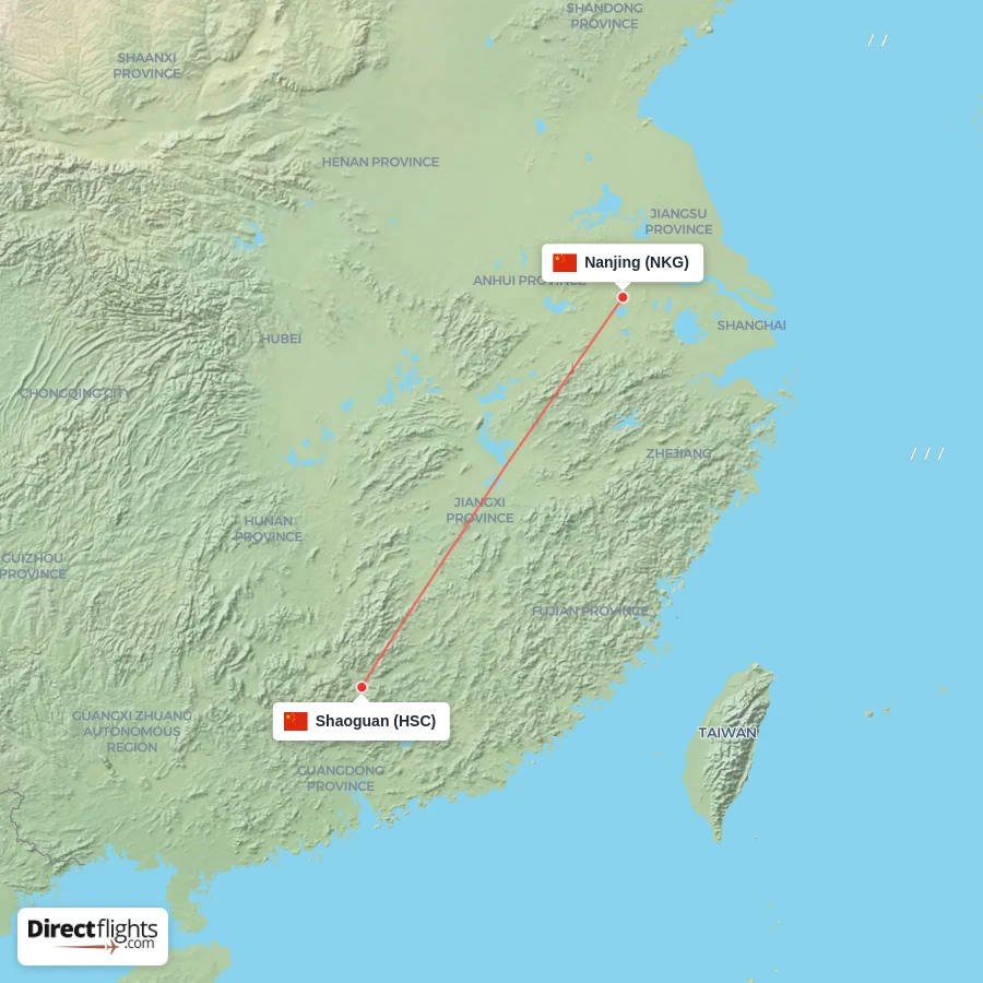 NKG - HSC route map