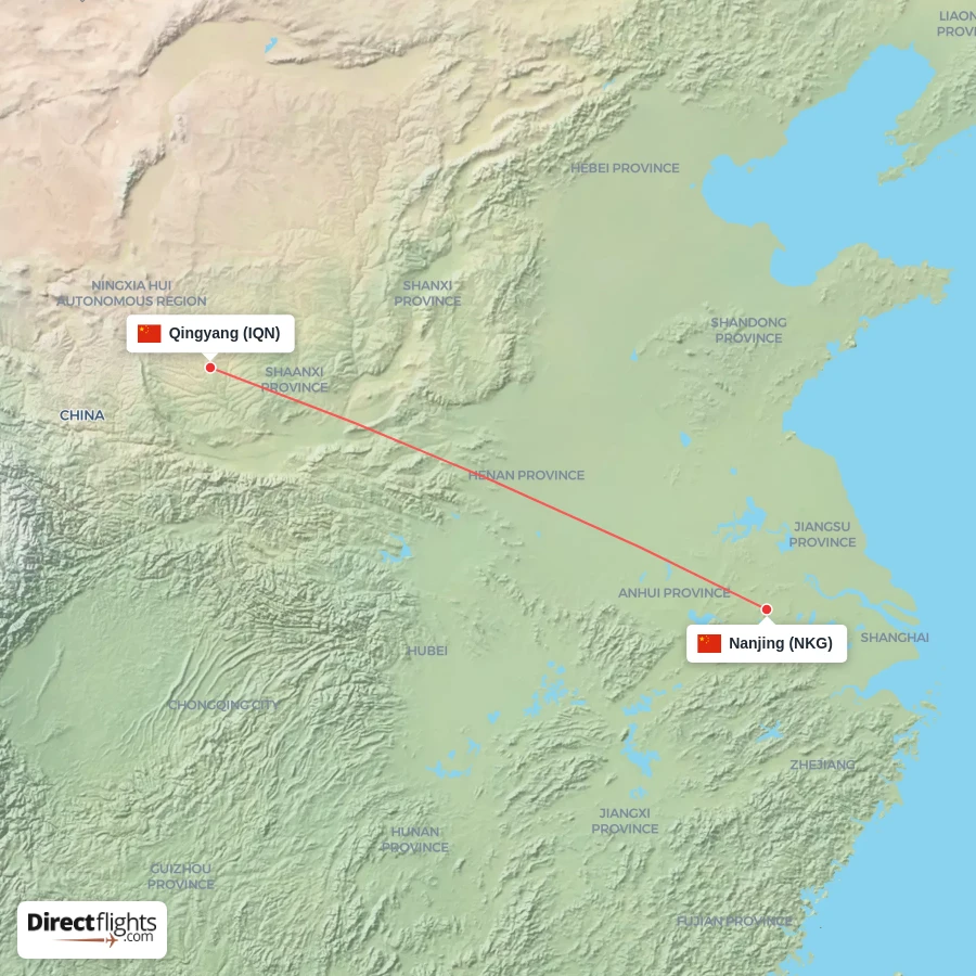 NKG - IQN route map