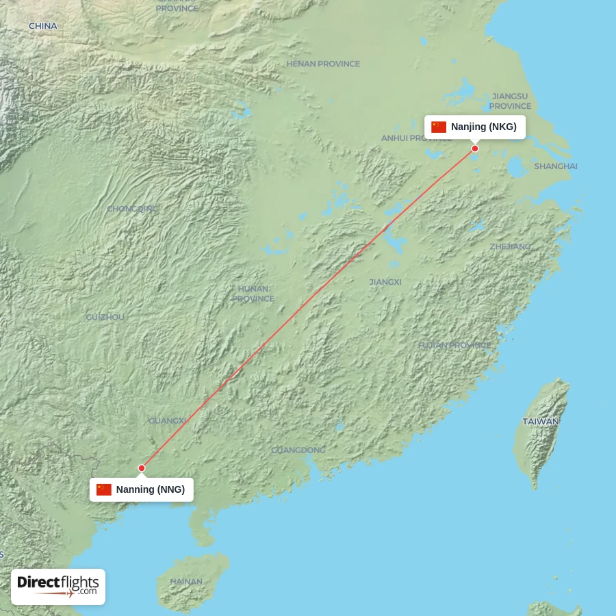 NKG - NNG route map