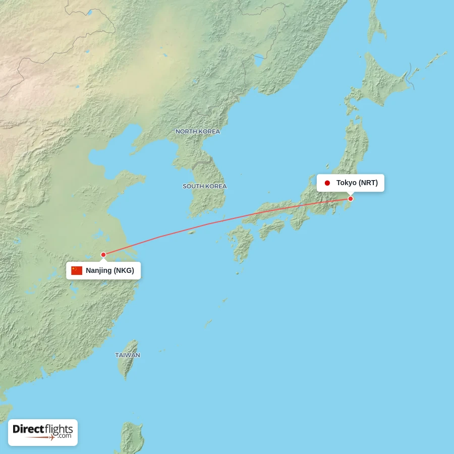 NKG - NRT route map