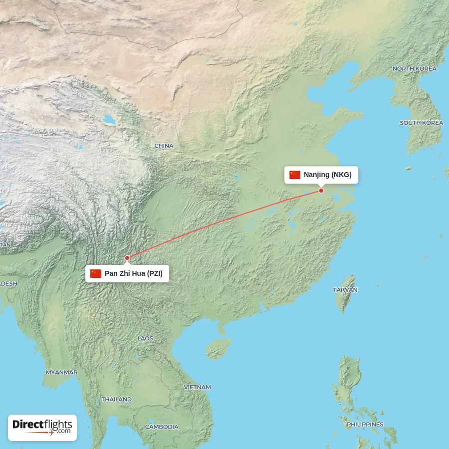 NKG - PZI route map