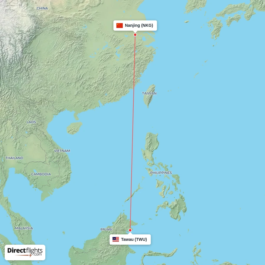 NKG - TWU route map