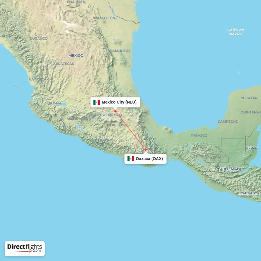 NLU - OAX route map