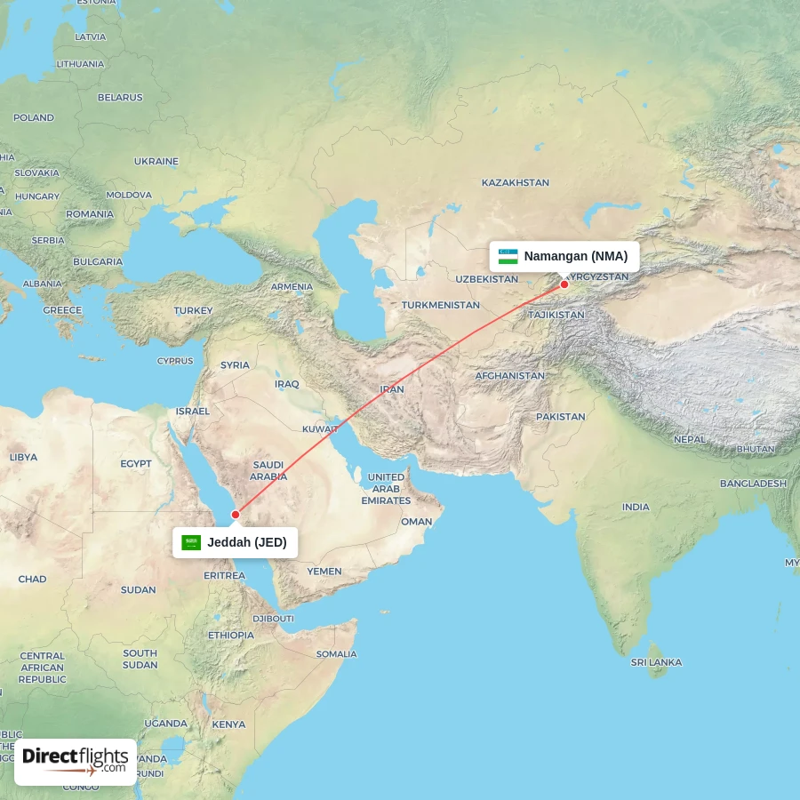 NMA - JED route map