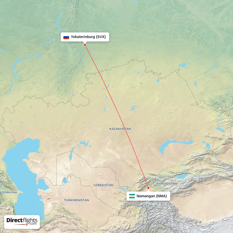 NMA - SVX route map