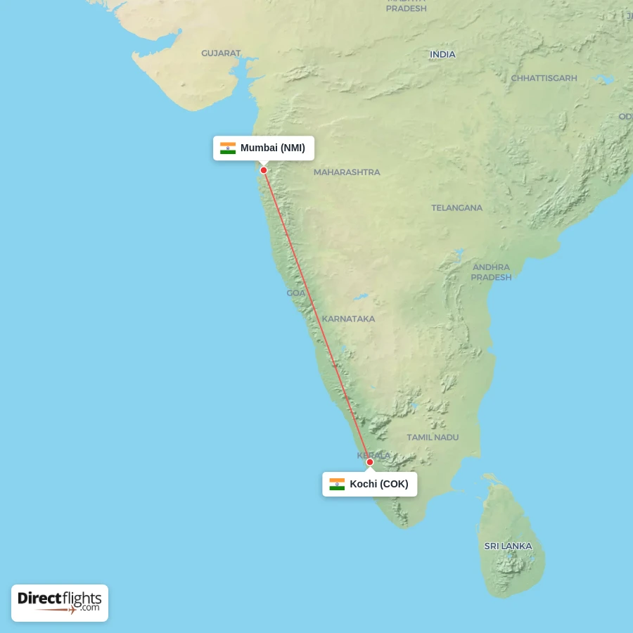 NMI - COK route map