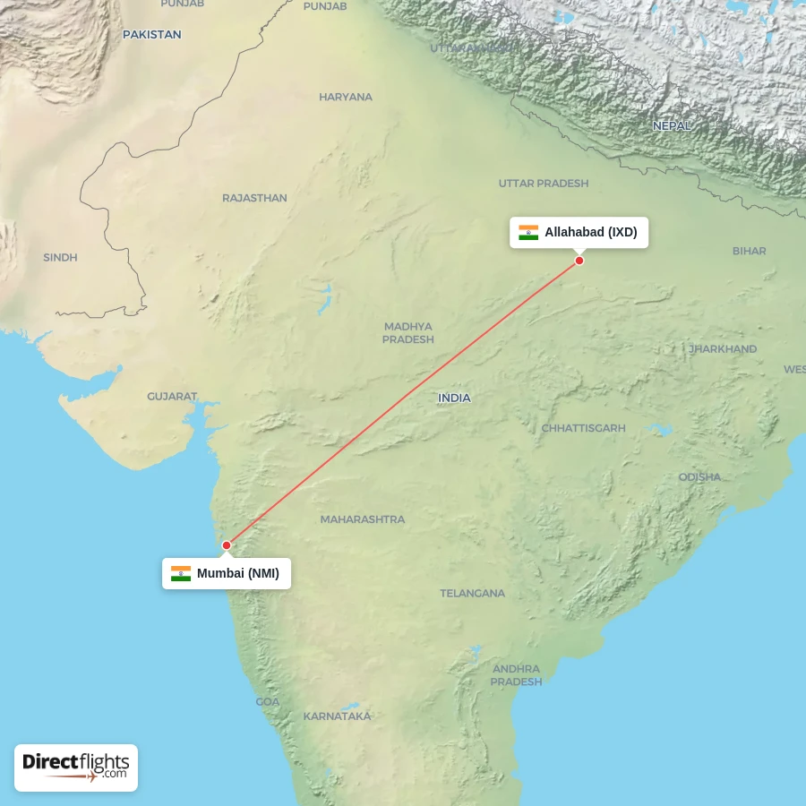 NMI - IXD route map