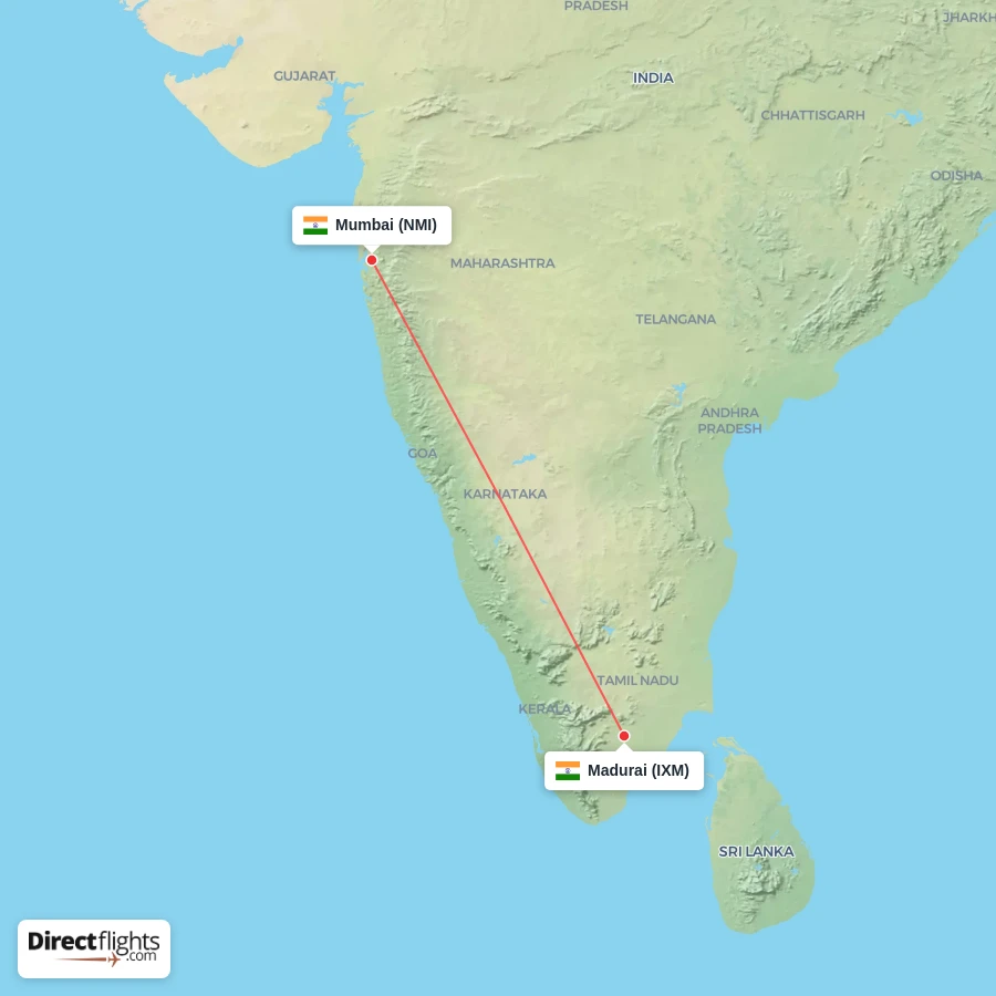 NMI - IXM route map