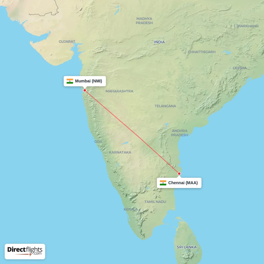 NMI - MAA route map