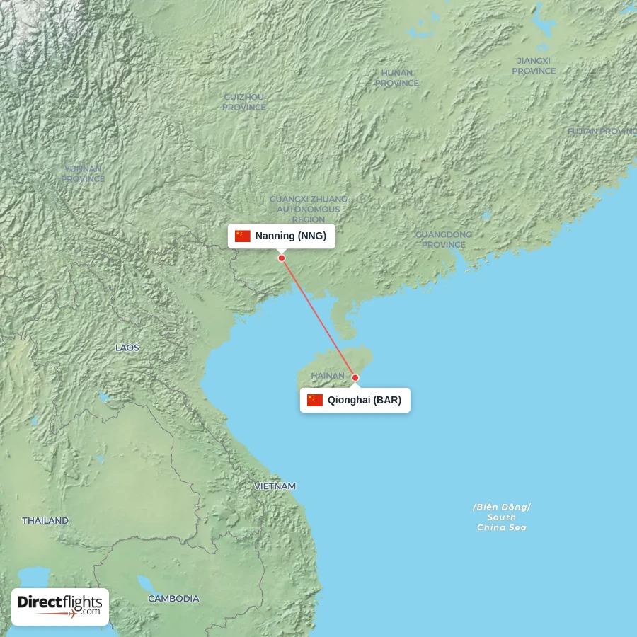 NNG - BAR route map