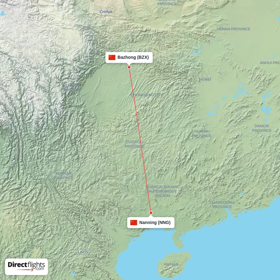 NNG - BZX route map