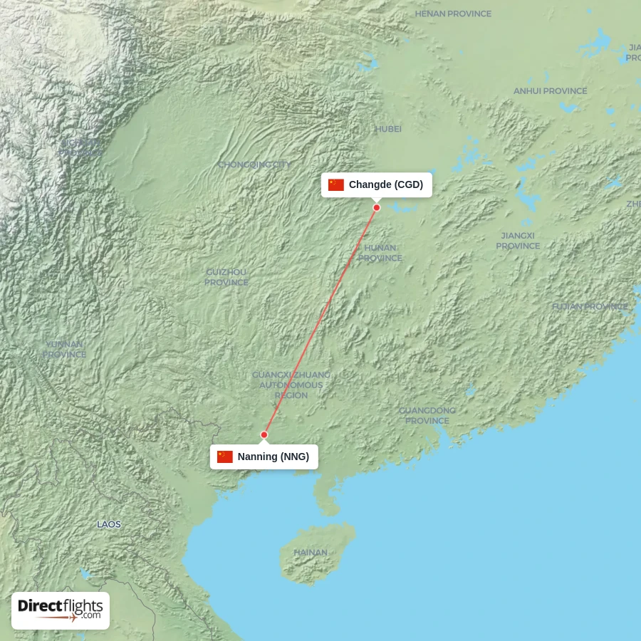 NNG - CGD route map