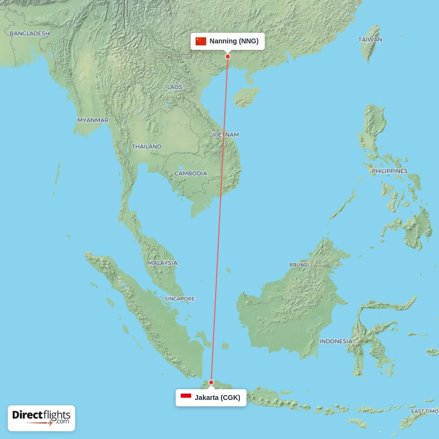 NNG - CGK route map