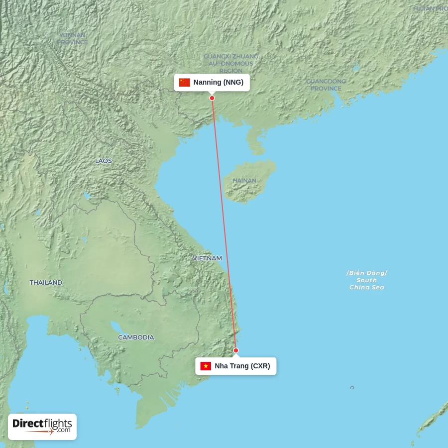 NNG - CXR route map