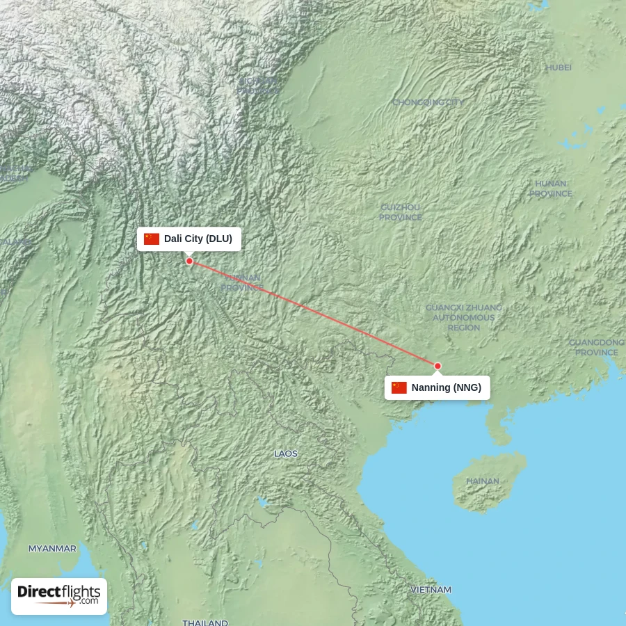 NNG - DLU route map