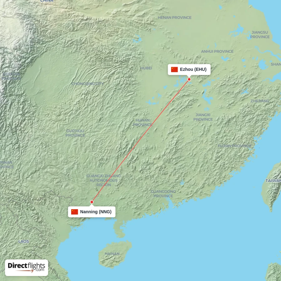 NNG - EHU route map